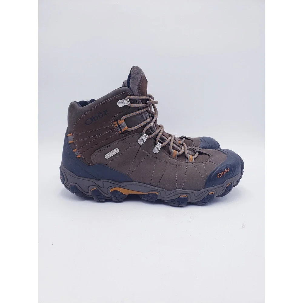 Oboz Bridger Mid B-DRY Hiking Boots Brown Waterproof Leather Mens Size 11.5